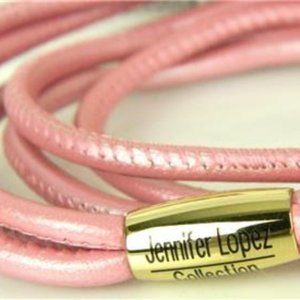 ENDLESS Pink Metallic 3Strnd 2xWrap Charm Bracelet